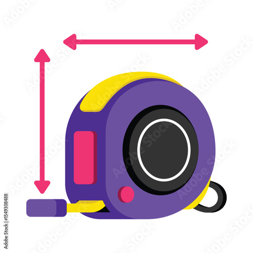 Tape Measure Vector style icon. Eps 10 file