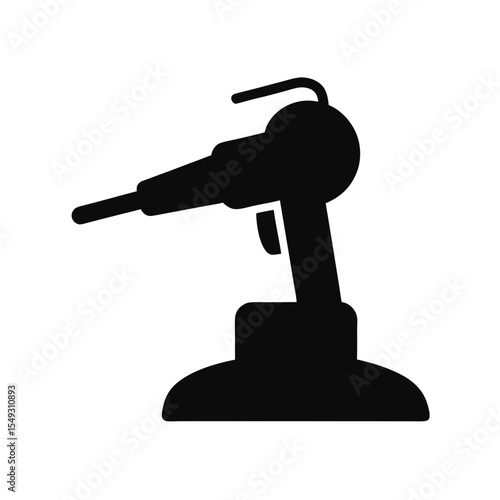black silhouette of a drywall sander on white back.svg