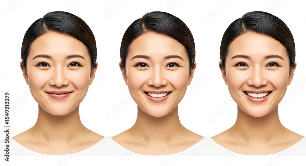 Smiling Asian Women with Transparent Background Smiling Asian Women with Transparent Background