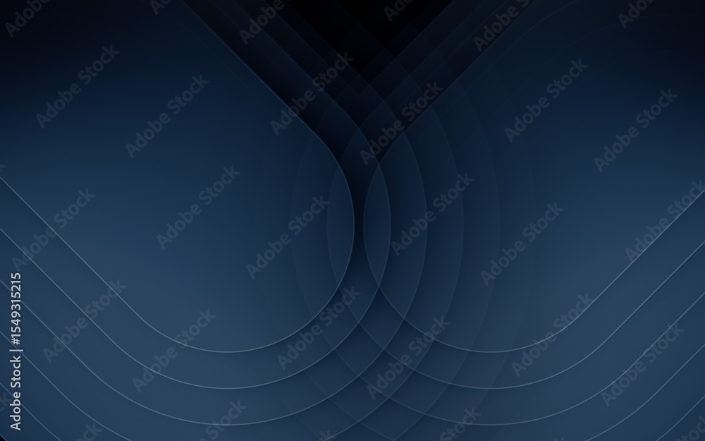 Obraz premium Dark blue abstract background with elegant, soft curved lines creating a modern, flowing design