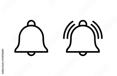 Bell Icon vector illustration. Notification sign and symbol for web site design