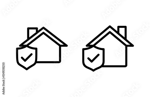 home insurance icon vector illustration. home protection sign and symbol