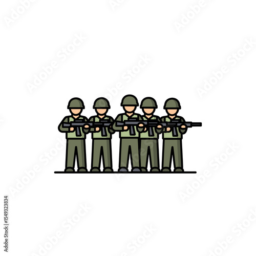 Military Unit A Group of Soldiers Ready for Duty