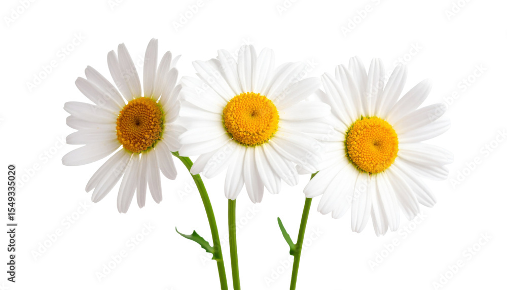 Obraz premium Daisies Flowers isolated on white background 