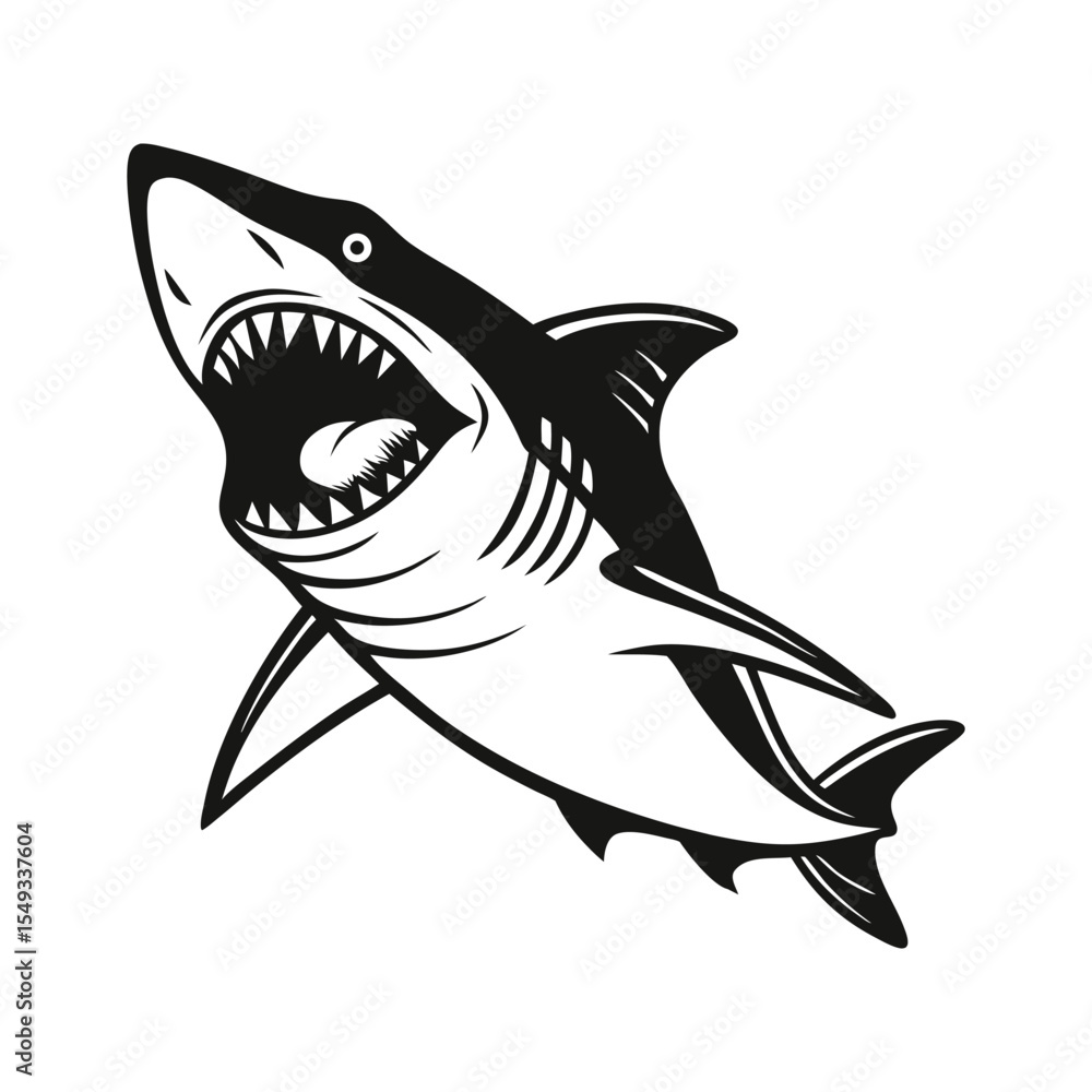 Obraz premium shark vector illustration