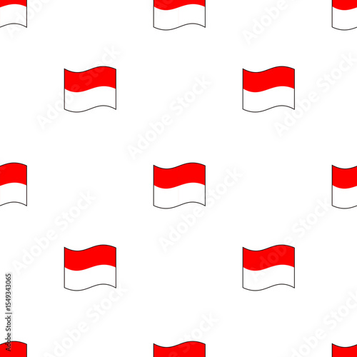 Free Download Seamless Pattern of Indonesia Flag isolated on white background  - GFXLoad