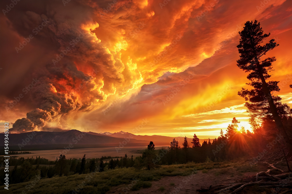 Obraz premium fire in the forest