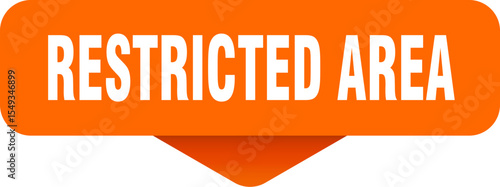 restricted area sticker. restricted area sign on transparent background
