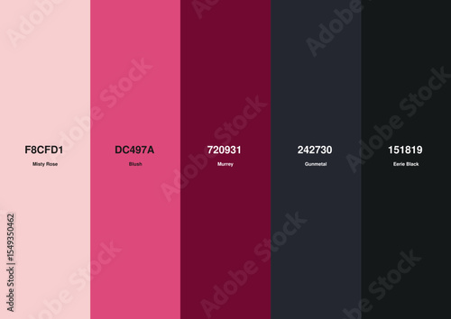 Elegant Rosy to Dark Neutral Color Palette