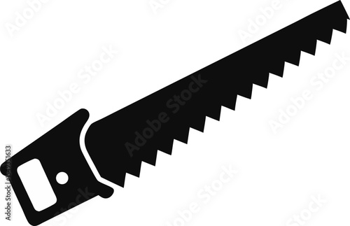 Hand Saw Sharp Teeth Black And White  