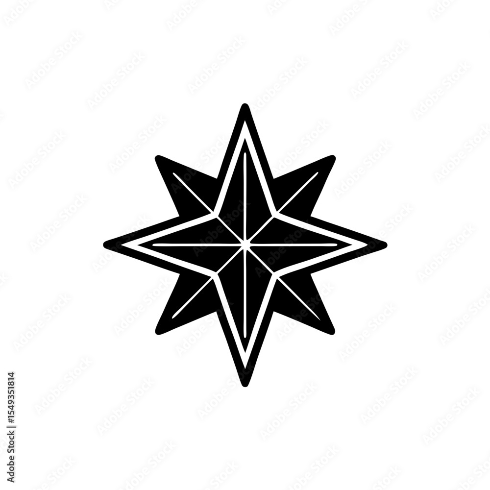 creative details North Star Icon Vector Illustration creative details North Star Icon Vector Illustration