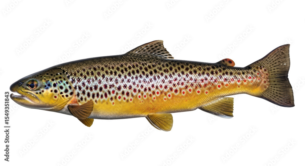 Fototapeta premium Isolated Brown Trout Fish