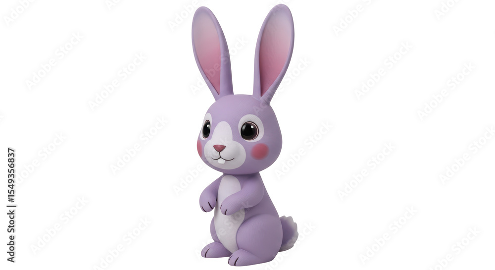 Fototapeta premium Isolated Purple Bunny