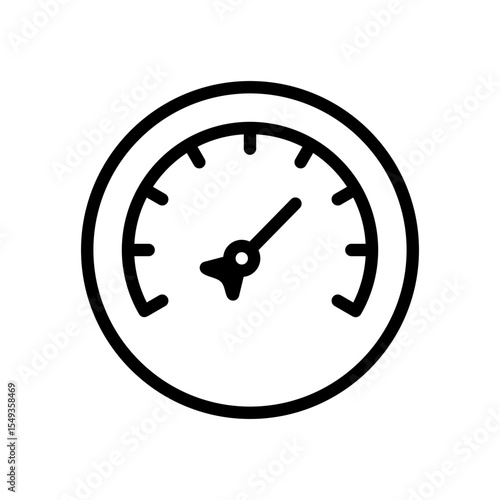 Speedometer vector icon. speed illustration sign. tonometer symbol or logo.