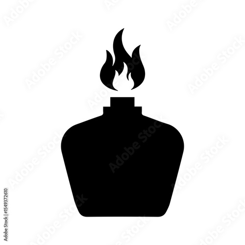 Alcohol lamp glyph icon