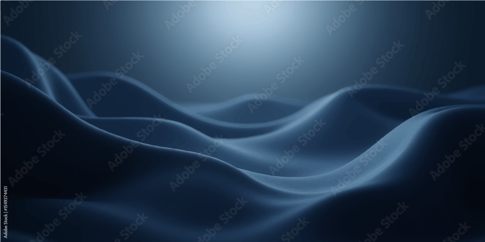 Futuristic energy wave in blue glow with flowing abstract background and motion blur