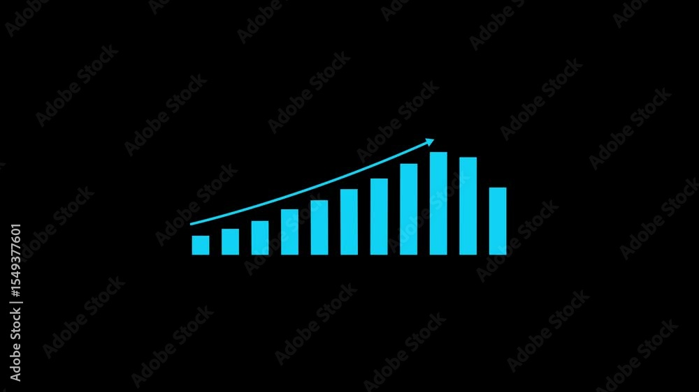 Business concept. Business graph animation. Business growth concept in graph chart showing marketing sales profit increasing to future target . Business concept. Business graph animation. Business growth concept in graph chart showing marketing sales profit increasing to future target .