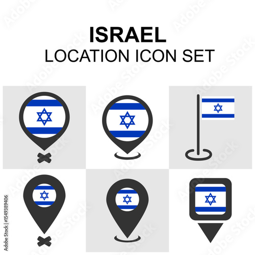 Israel Location Icon Set