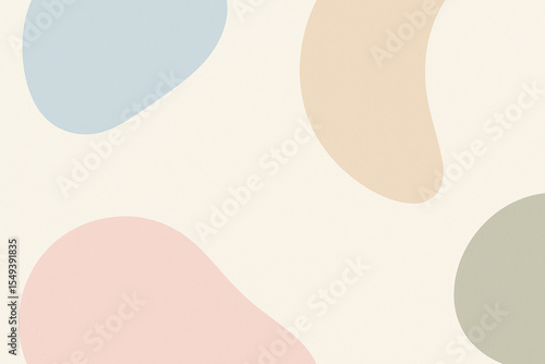 
Minimal Pastel Abstract Background with Organic Shapes
