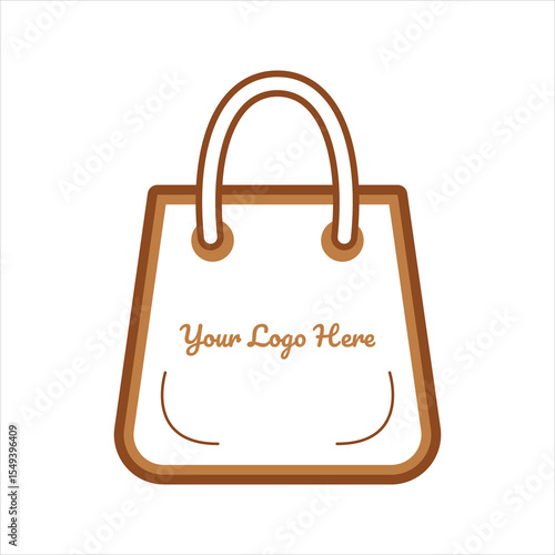 Customizable Shopping Bag Vector EPS for Retail, Branding, and E-commerce Logos