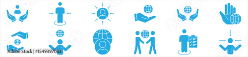 Global Responsibility and Human Support Line Icons – Diversity, Inclusion, and Ethics Symbols