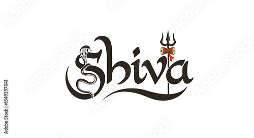 A stylized logo featuring the Hindu deity Shiva, incorporating a snake and trident.