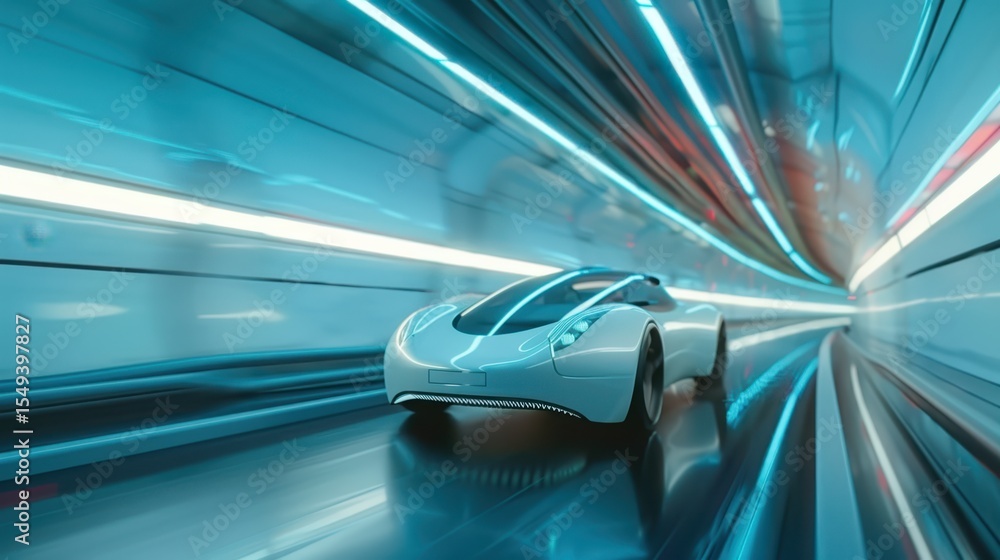 Fototapeta premium Futuristic Concept Car Design with Innovative Technology and Aerodynamic Shape