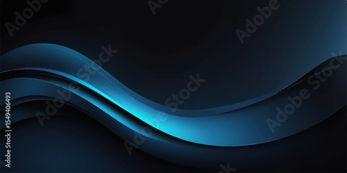 Abstract blue wave background with flowing lines and dynamic light patterns, ideal for futuristic digital designs