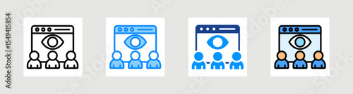 Website Visitor Icon Collection Set Multiple Style