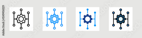 Algorithms Icon Collection Set Multiple Style