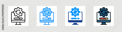 System Update Icon Collection Set Multiple Style