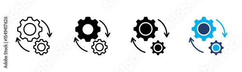 System Process icon sheet multiple style collection