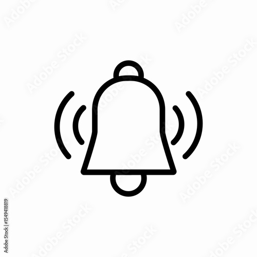 notification bell sound icon vector sign