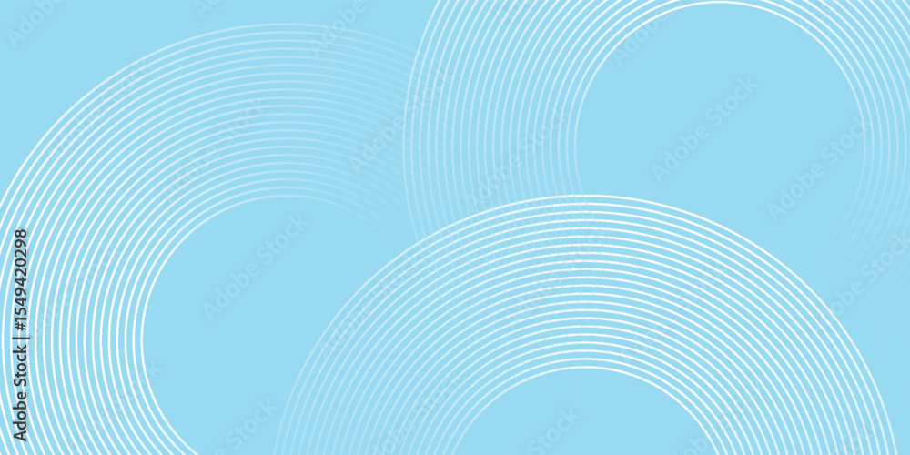 Fototapeta premium Modern abstract background, blue white gradations, circle effect,shape memphis, trendy. fututristic geometric circle vector illustration