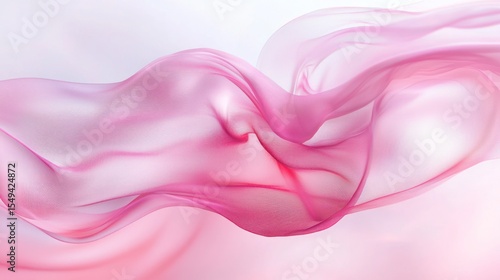 Smooth nail polish brush stroke morphing into flowing silk ribbon across soft pastel background, delicate and dreamy visual texture