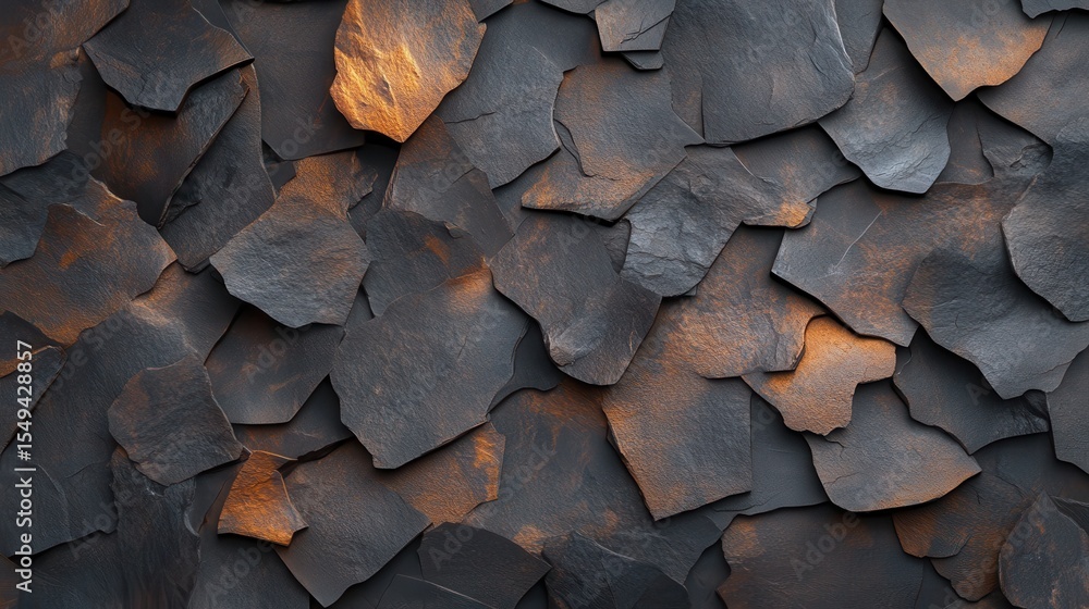 This image showcases a textured dark stone wall with shades of gray and hints of orange, emphasizing the natural beauty of stone and the intricate patterns formed by nature. This image showcases a textured dark stone wall with shades of gray and hints of orange, emphasizing the natural beauty of stone and the intricate patterns formed by nature.