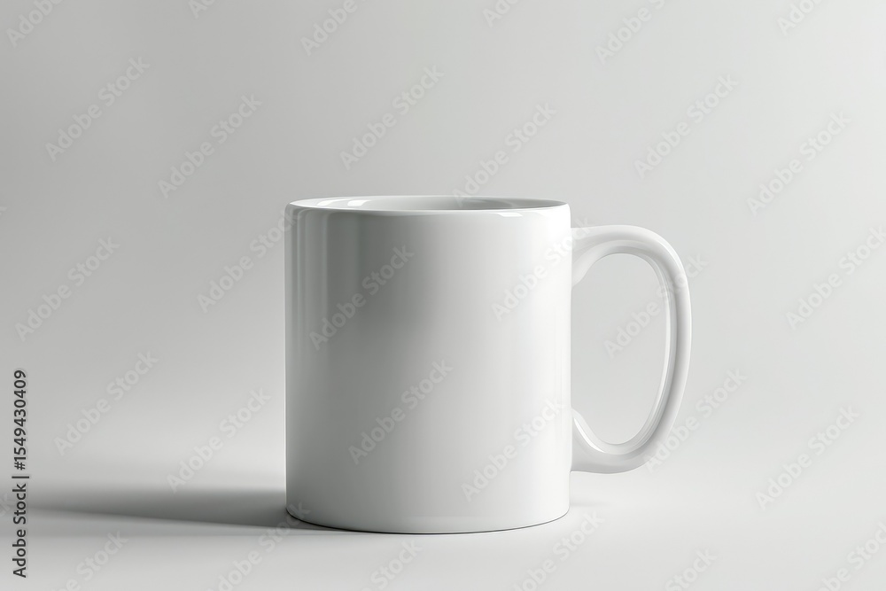 Detailed Color Picture of White Coffee Mug Template Mockup Detailed Color Picture of White Coffee Mug Template Mockup