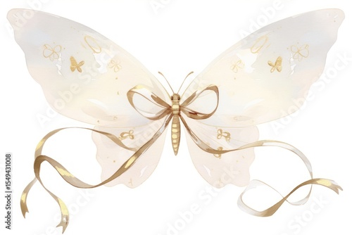 Elegant golden butterfly illustration