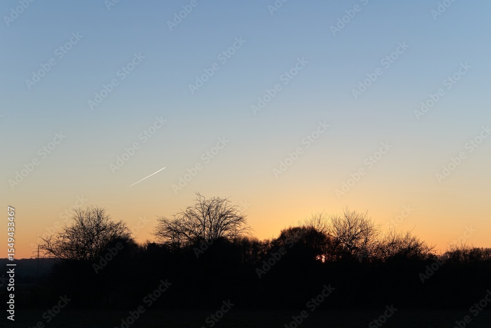 Fototapeta premium Sunset - Blue Orange Sky - Evening Mood