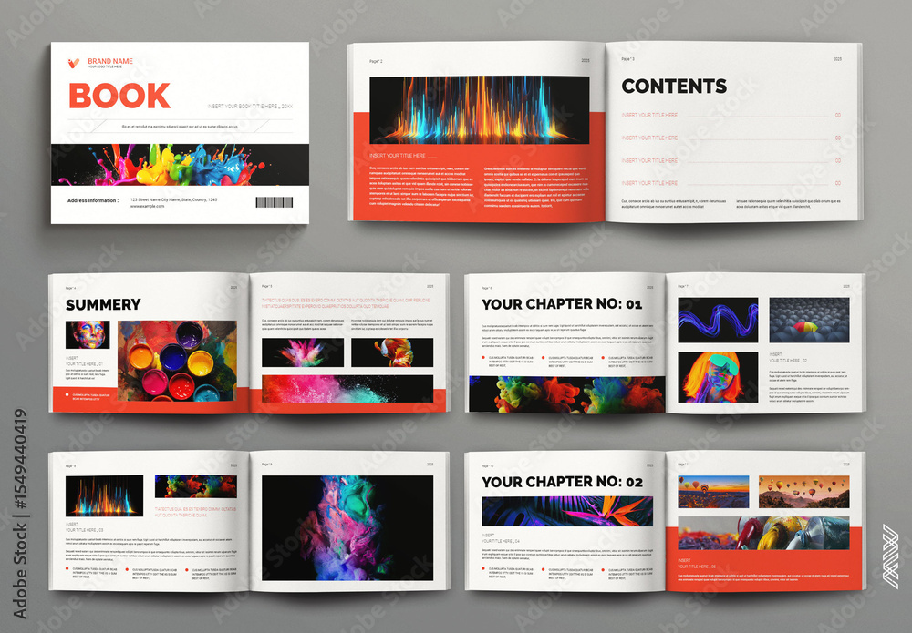 Digital Book Layout Design Layout Stock Template | Adobe Stock