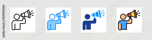 Announcement Icon Collection Set Multiple Style