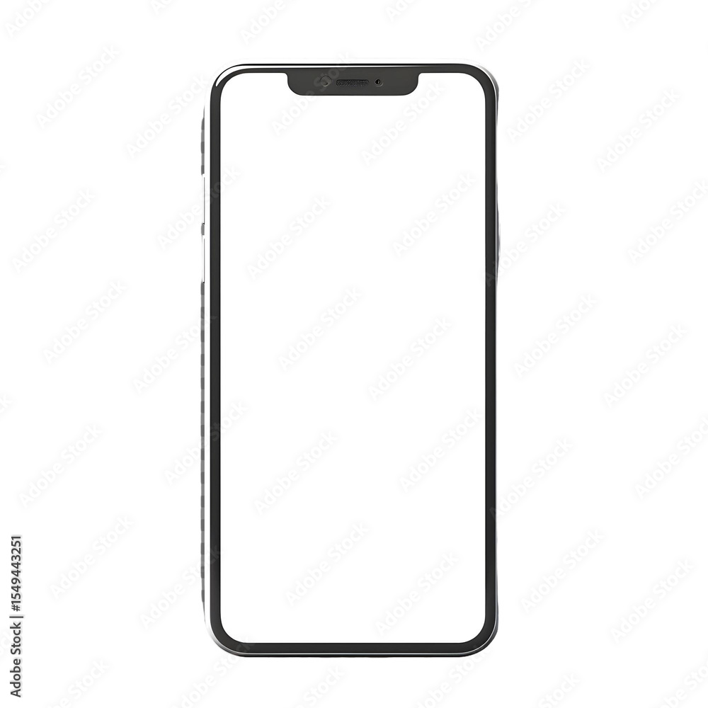Psd mockup mobile device with white screen isolated Psd mockup mobile device with white screen isolated