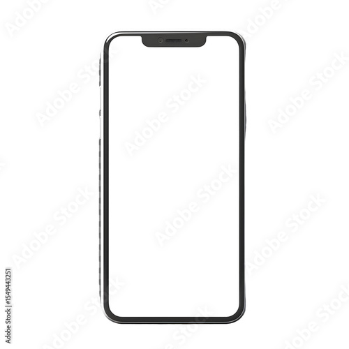 Psd mockup mobile device with white screen isolated