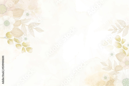 unique  watercolor abstract floral background