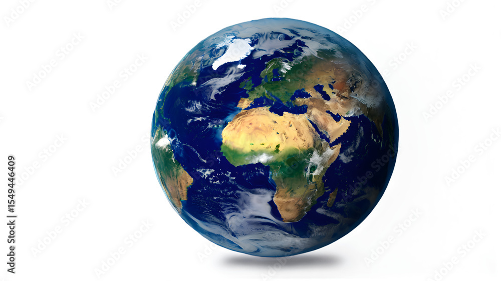 Fototapeta premium earth globe isolated on white