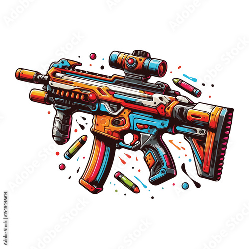 Nerf guns SVG, kids toy svg, foam darts, nerf target, Target Guns