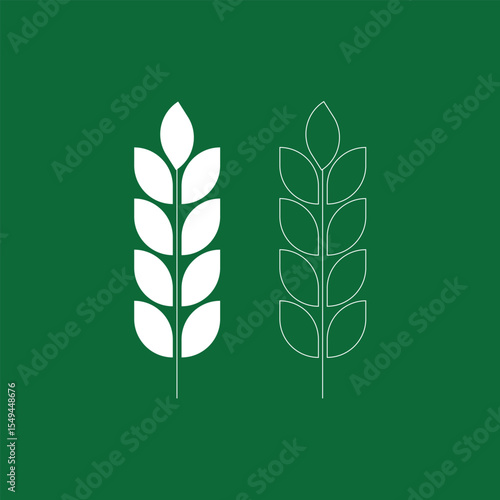 Leaf vector art with seamless background