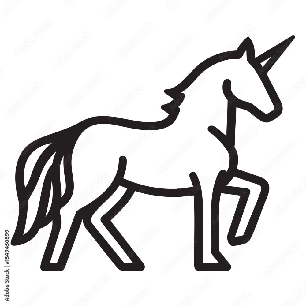 Magical unicorn silhouette design for kids' decor and crafts Magical unicorn silhouette design for kids' decor and crafts