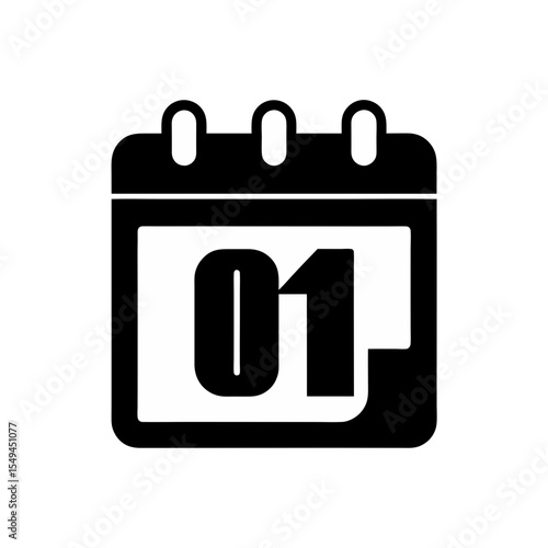 black silhouette of a calendar with campaign date .svg