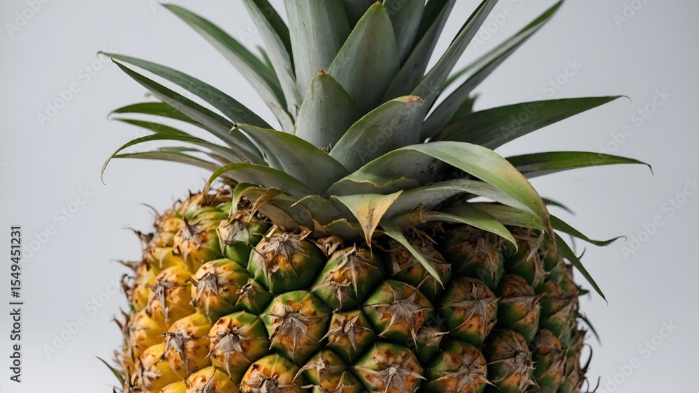Fototapeta premium A fresh pineapple on white background